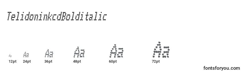 TelidoninkcdBolditalic Font Sizes