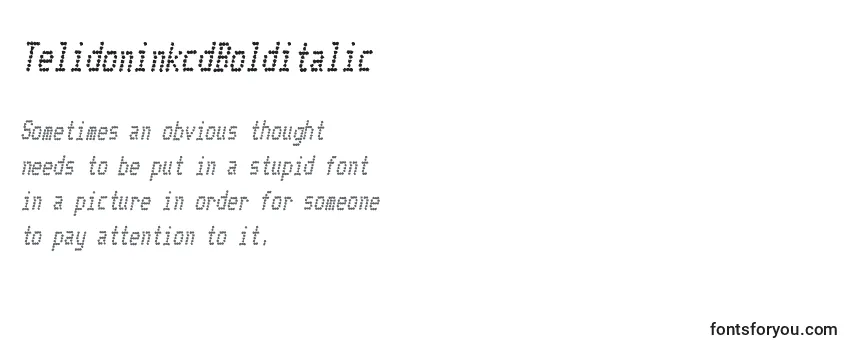 Review of the TelidoninkcdBolditalic Font