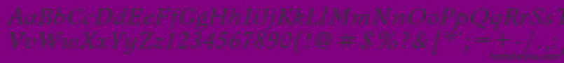 BannikovacItalic Font – Black Fonts on Purple Background