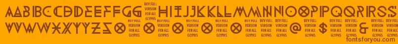 DigitaltherapyDemo Font – Brown Fonts on Orange Background