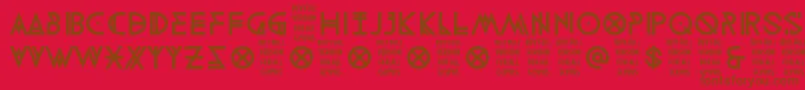 DigitaltherapyDemo Font – Brown Fonts on Red Background