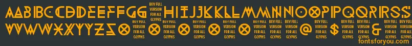 DigitaltherapyDemo Font – Orange Fonts on Black Background