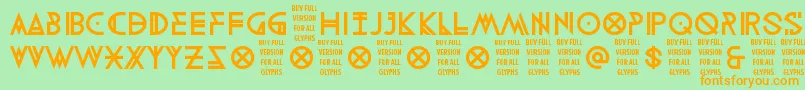 DigitaltherapyDemo Font – Orange Fonts on Green Background