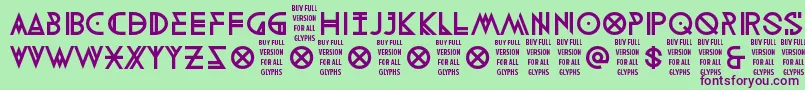 DigitaltherapyDemo Font – Purple Fonts on Green Background