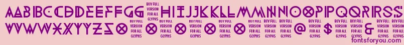 DigitaltherapyDemo Font – Purple Fonts on Pink Background