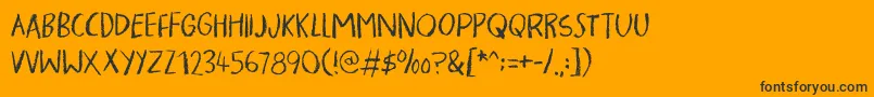 フォントPigmentDemo – 黒い文字のオレンジの背景