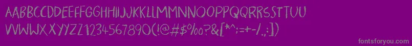 PigmentDemo-fontti – harmaat kirjasimet violetilla taustalla
