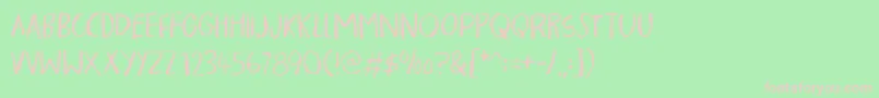 フォントPigmentDemo – 緑の背景にピンクのフォント