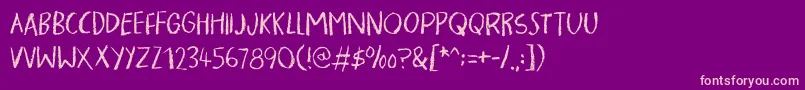 フォントPigmentDemo – 紫の背景にピンクのフォント