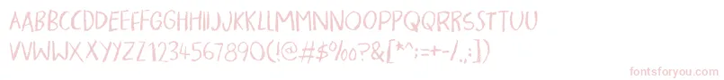 フォントPigmentDemo – 白い背景にピンクのフォント