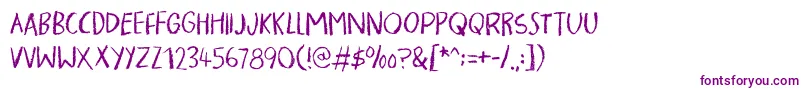フォントPigmentDemo – 白い背景に紫のフォント