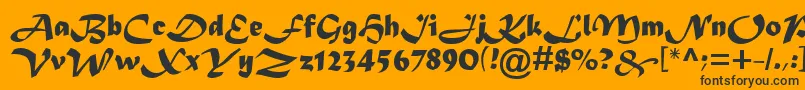 Asylbekm08matura.Kz Font – Black Fonts on Orange Background