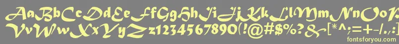 Asylbekm08matura.Kz Font – Yellow Fonts on Gray Background