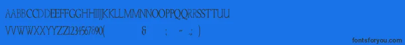 Kellnearhc Font – Black Fonts on Blue Background