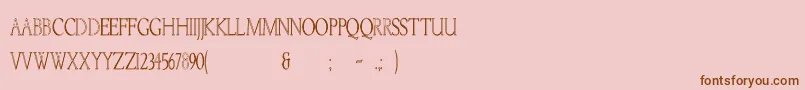 Kellnearhc Font – Brown Fonts on Pink Background