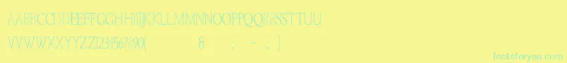 fuente Kellnearhc – Fuentes Verdes Sobre Fondo Amarillo