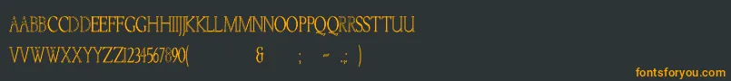 フォントKellnearhc – 黒い背景にオレンジの文字