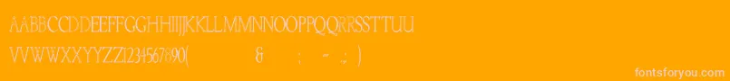 Kellnearhc-Schriftart – Rosa Schriften auf orangefarbenem Hintergrund