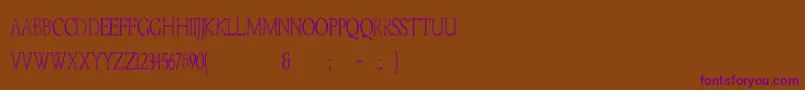 Kellnearhc Font – Purple Fonts on Brown Background