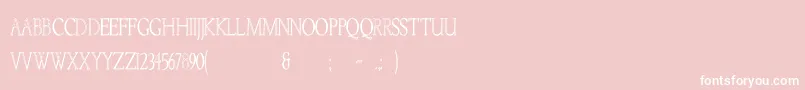 Kellnearhc Font – White Fonts on Pink Background