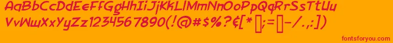 GmItalic Font – Red Fonts on Orange Background