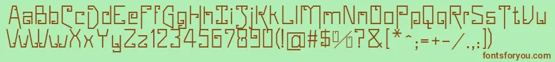 WhittierRegular Font – Brown Fonts on Green Background