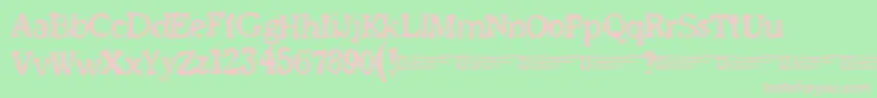 OldNewspaperFont Font – Pink Fonts on Green Background