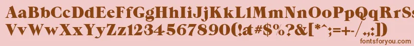 Grandeecp Font – Brown Fonts on Pink Background