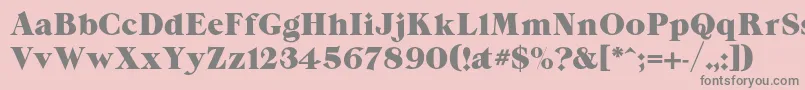 Grandeecp Font – Gray Fonts on Pink Background