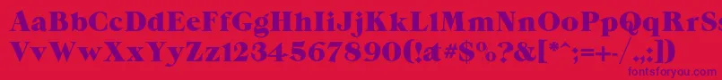 Grandeecp Font – Purple Fonts on Red Background