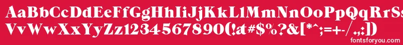 Grandeecp Font – White Fonts on Red Background