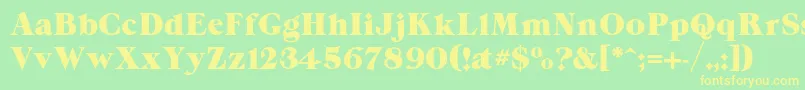 Grandeecp Font – Yellow Fonts on Green Background