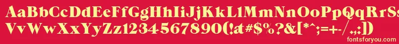 Grandeecp Font – Yellow Fonts on Red Background