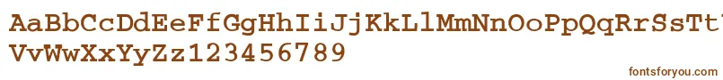 BouvianBoldA-fontti – ruskeat fontit valkoisella taustalla