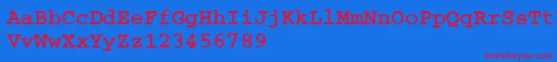 BouvianBoldA Font – Red Fonts on Blue Background