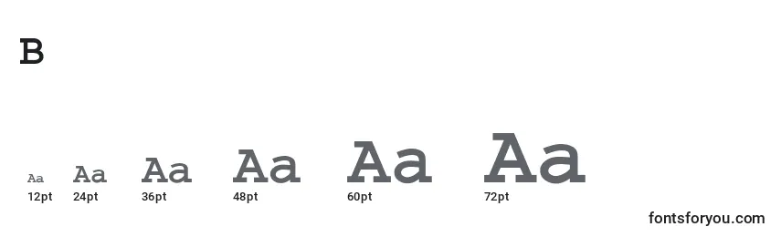 BouvianBoldA Font Sizes