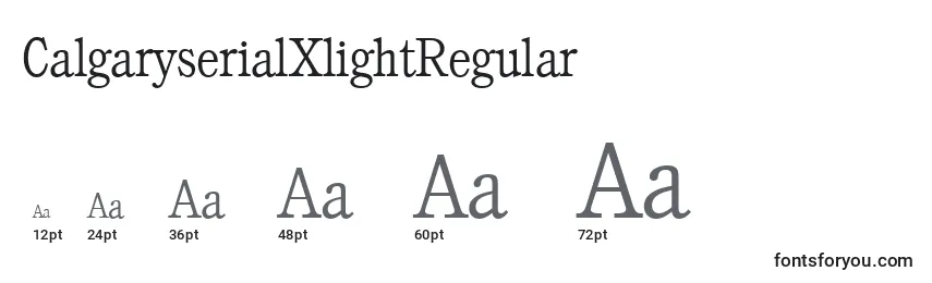 CalgaryserialXlightRegular Font Sizes