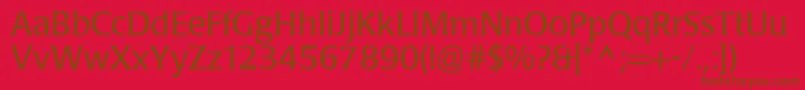 Laudatiocフォントについての詳細 フォントLaudatioc – 赤い背景に茶色の文字