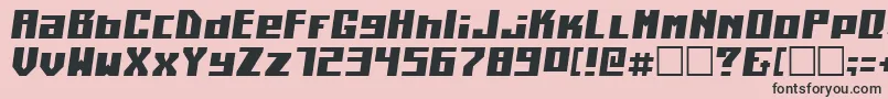 KilotonCondensedItalic Font – Black Fonts on Pink Background