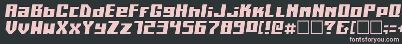 フォントKilotonCondensedItalic – 黒い背景にピンクのフォント