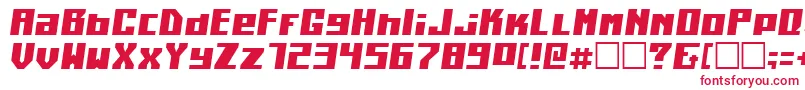 フォントKilotonCondensedItalic – 白い背景に赤い文字