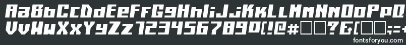 フォントKilotonCondensedItalic – 黒い背景に白い文字