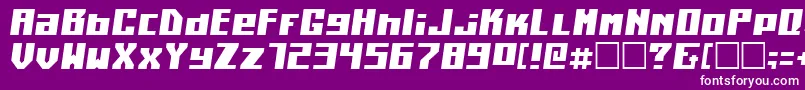 KilotonCondensedItalic Font – White Fonts on Purple Background