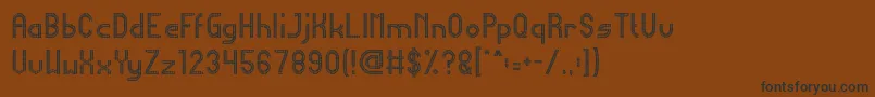 HarmonicVibration Font – Black Fonts on Brown Background