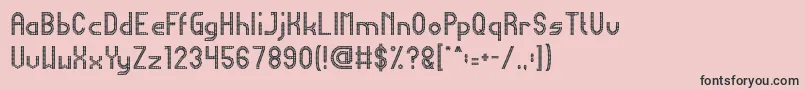 HarmonicVibration Font – Black Fonts on Pink Background