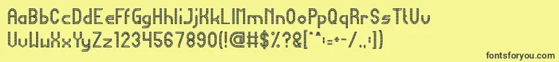 HarmonicVibration Font – Black Fonts on Yellow Background