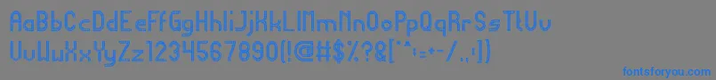 フォントHarmonicVibration – 灰色の背景に青い文字