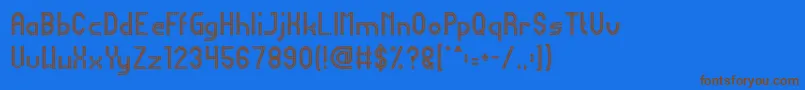 Fonte HarmonicVibration – fontes marrons em um fundo azul