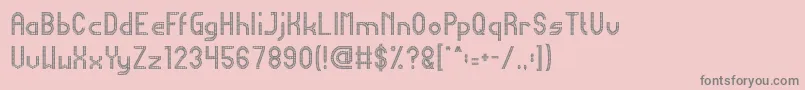 HarmonicVibration Font – Gray Fonts on Pink Background