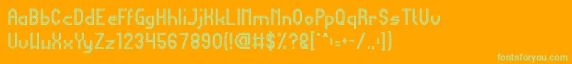 HarmonicVibration Font – Green Fonts on Orange Background